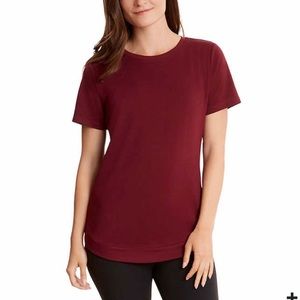 Danskin Tulip Hem Tunic Short Sleeve Shirt